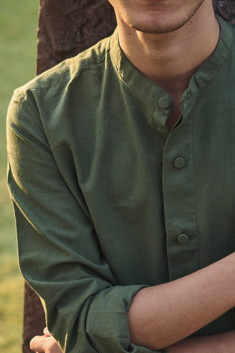 ASPEN : Handwoven Cotton Full Sleeve Shirt