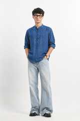 Dhaar - Indigo Dabu Blockprint shirt