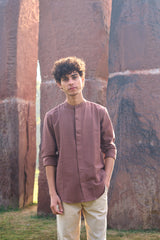 LUNA : Handwoven Cotton Full Sleeve Shirt