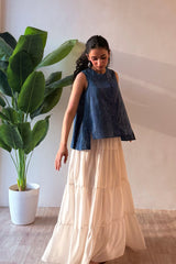 EVA Dabu Indigo Top