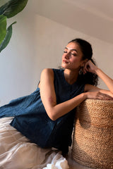 EVA Dabu Indigo Top