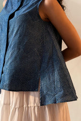 EVA Dabu Indigo Top