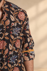 GULMOHAR : Blockprint Knee-Length Kurta