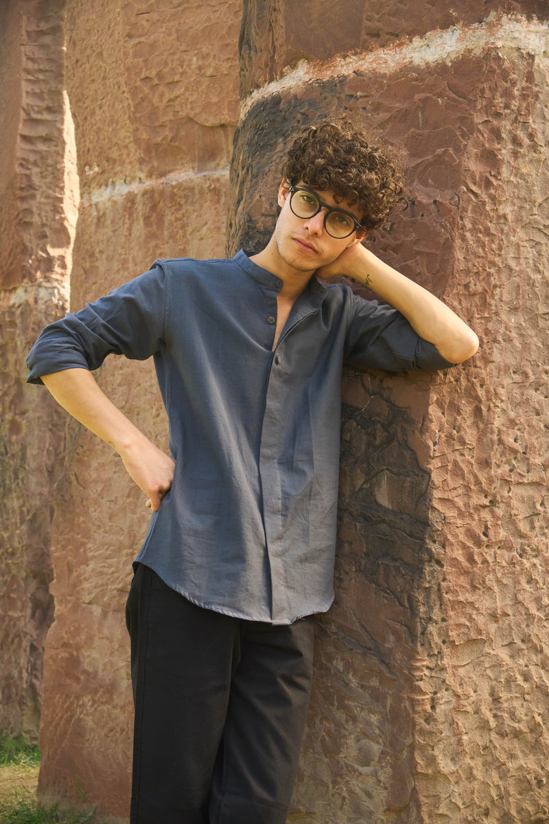 HAIL : Handwoven Cotton Full Sleeve Shirt