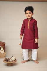 MINI BHOOMI Mangalgiri Knee-Length Kurta set