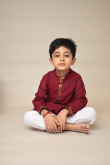 MINI BHOOMI Mangalgiri Knee-Length Kurta set