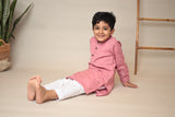 Mini Mudra : Pink Jamdani Kurta set
