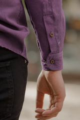 Jamun : Jamdani Wine color Full-sleeve Shirt