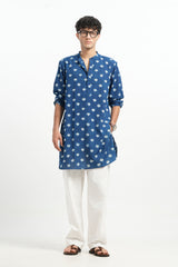 Kali - Indigo Dabu Blockprint Kurta [PRE-ORDER ONLY]