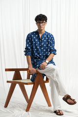 Kali - Indigo Dabu Blockprint Kurta [PRE-ORDER ONLY]