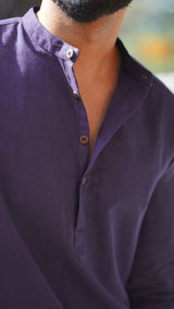 LILAC : Lavender Handwoven Cotton Kurta