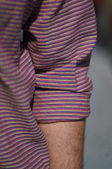Noir : Handwoven Cotton Stripes Full-Sleeve Shirt