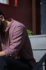 Noir : Handwoven Cotton Stripes Full-Sleeve Shirt