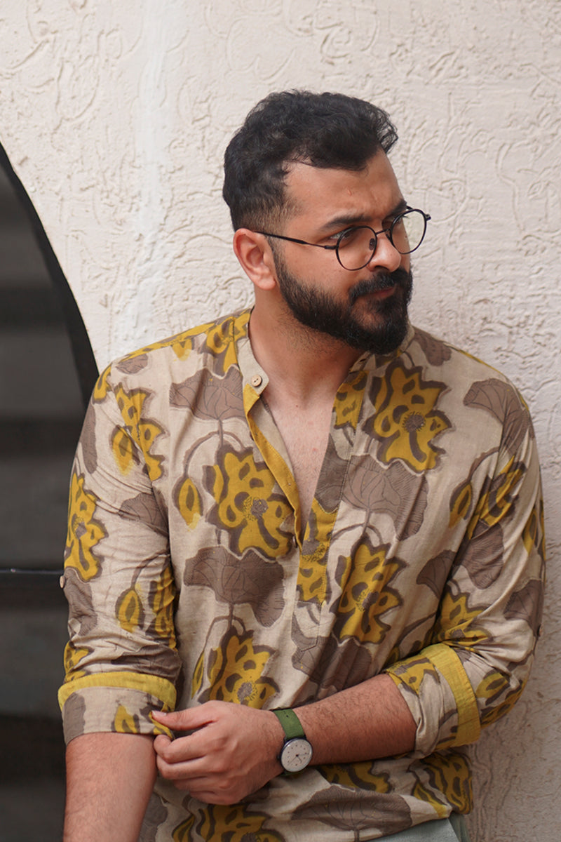 Saanjh : Blockprint Short Kurta