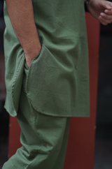Sage Occasion Set :  Co-ord Set with Nehru Jacket