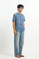 Taal - Indigo Dabu Blockprint Shirt