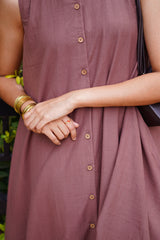 EVA : Muted Mauve Handwoven Cotton co-ord Set