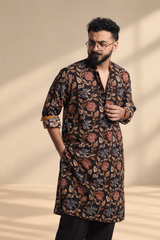 GULMOHAR : Blockprint Knee-Length Kurta