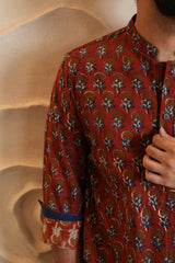 Astra : Blockprint Knee-Length Kurta
