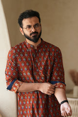 Astra : Blockprint Knee-Length Kurta
