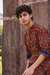 Astra : Blockprint Knee-Length Kurta