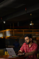 Blaze : Handwoven Cotton Red Half-sleeve Shirt