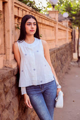 El Handwoven Jamdani Top