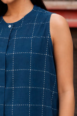 ELSA Indigo Dabu Blockprint Top