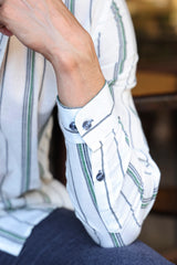 GRAPH : Handwoven Cotton White Full-Sleeve Shirt