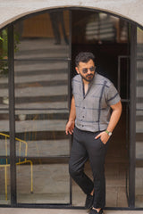 Graphite : Tie & Dye Grey Half-sleeve Shirt