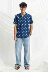 Gul - Indigo Dabu Blockprint Shirt
