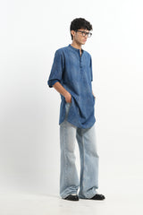 Leher - Indigo Dabu Blockprint Kurta [PRE-ORDER ONLY]