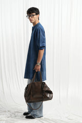 Leher - Indigo Dabu Blockprint Kurta [PRE-ORDER ONLY]