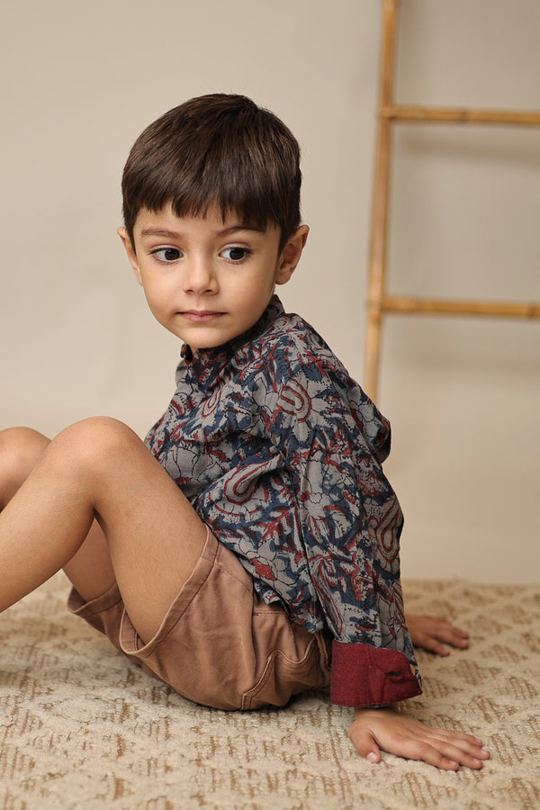 Mini Kamal : Floral Blockprint Short Kurta