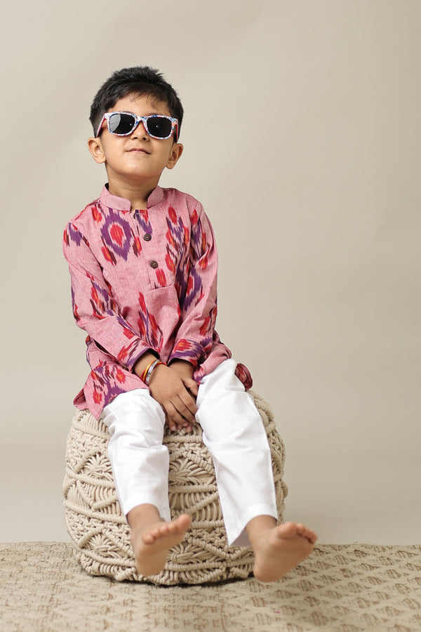 Mini Rasa : Ikat Knee length Kurta set