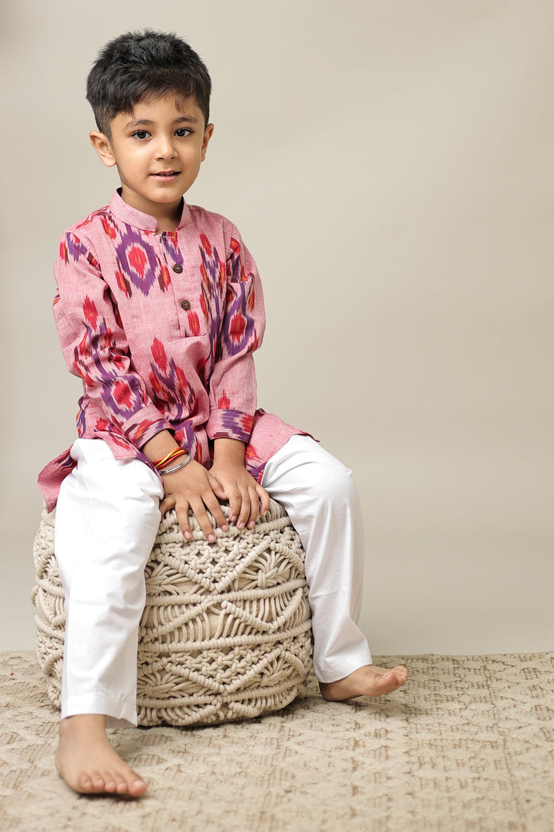 Mini Rasa : Ikat Knee length Kurta set