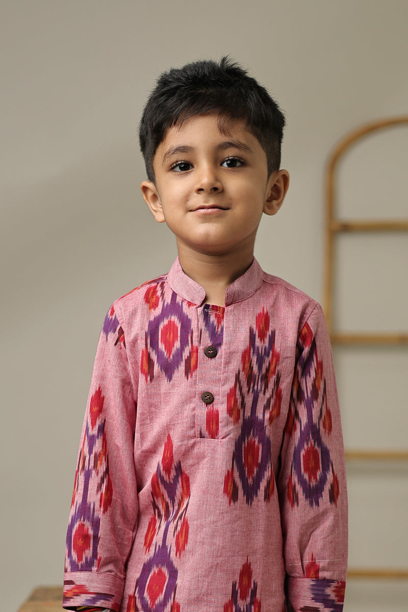 Mini Rasa : Ikat Knee length Kurta set