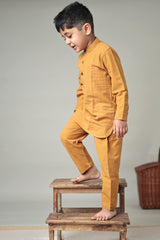 MINI AMBER : Handwoven Cotton Kurta set