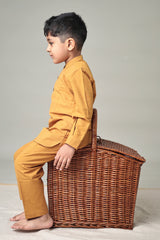 MINI AMBER : Handwoven Cotton Kurta set