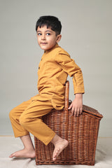 MINI AMBER : Handwoven Cotton Kurta set