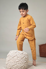 MINI AMBER : Handwoven Cotton Kurta set