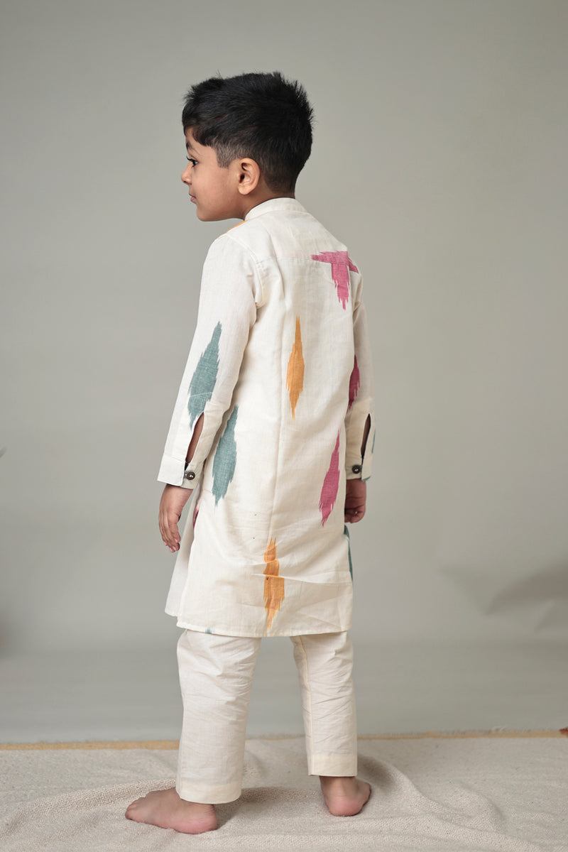 MINI RANG : Ikat Knee length Kurta set