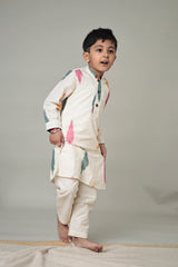 MINI RANG : Ikat Knee length Kurta set