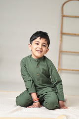 MINI SAGE : Handwoven Cotton Kurta set