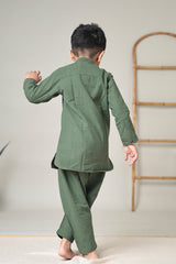 MINI SAGE : Handwoven Cotton Kurta set