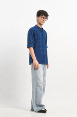 Neel - Indigo Dabu Blockprint shirt