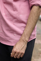Sutra : Jamdani Muted Pink short kurta
