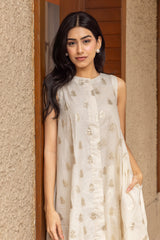 Paro Chanderi Cream Co-ord set