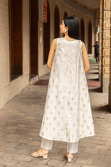 Paro Chanderi Cream Co-ord set