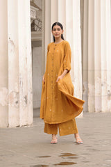 Piku Jamdani Mustard Co-ord set